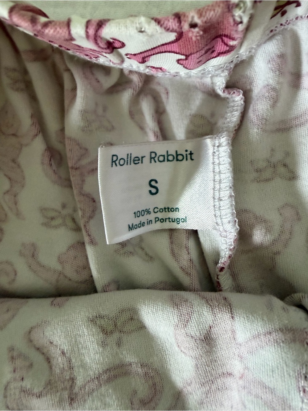 Roller Rabbit Pink Monkey-Print Short Pajama Set - Picture 4 of 4
